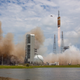 Illustration for article titled These Photos of Worlds Largest Rocket Launch Are Incredible